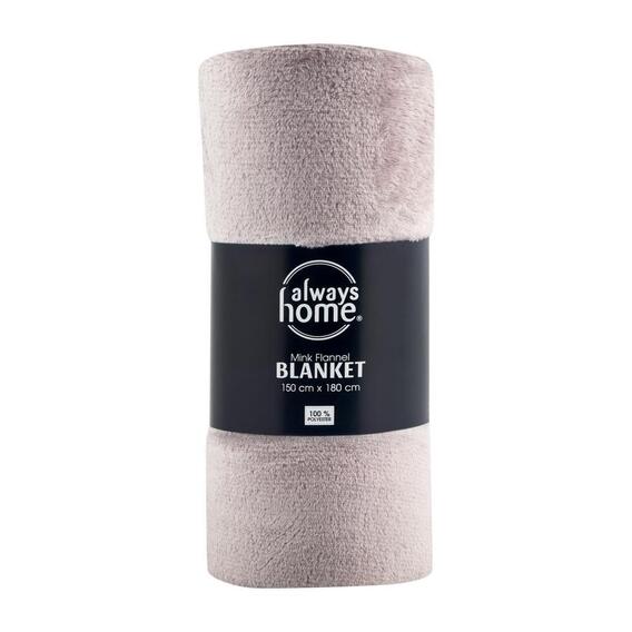 ALWAYS HOME 125x150cm Mink Flannel - nude