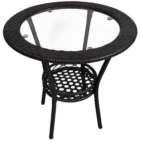 RATTAN Bistro Table - (Black)