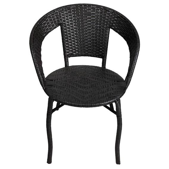 RATTAN Bistro Chair - (Black)
